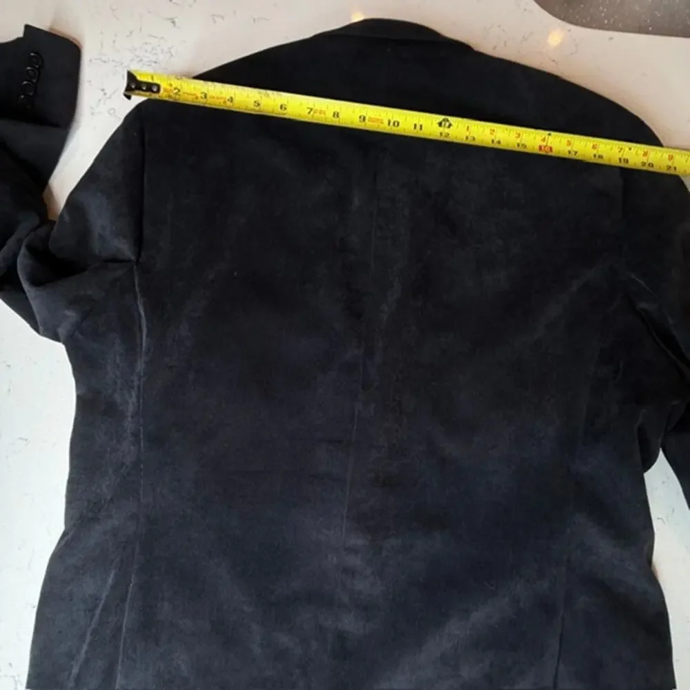 Calvin Klein Men’s 46L Black Corduroy Blazer Sport Coat 2 Button Stretch